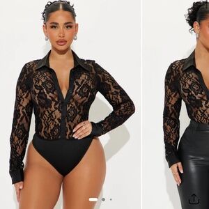 Fashion nova lace bodysuit